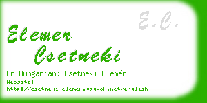elemer csetneki business card