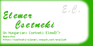 elemer csetneki business card